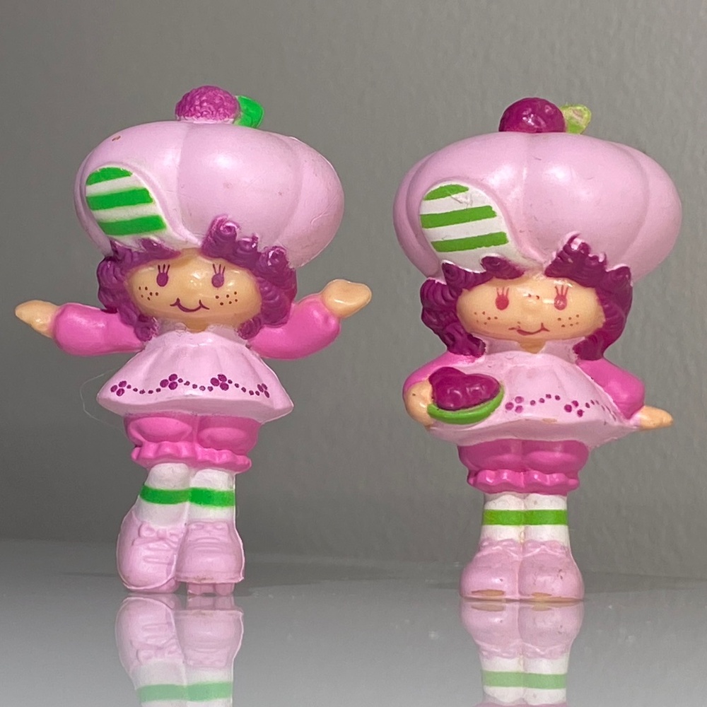 Vintage Strawberry Shortcake 'Raspberry Tart' PVC Figurines  -  1981 & 1982